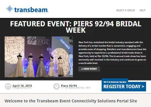 Transbeam Events Website Development