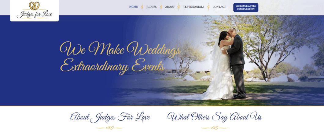 Judges for Love Website Design
