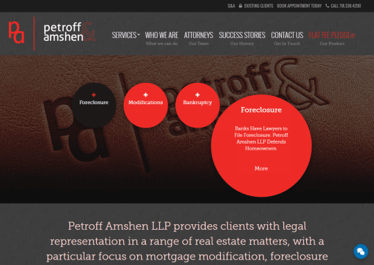 Petroff Amshen LLP Website Design
