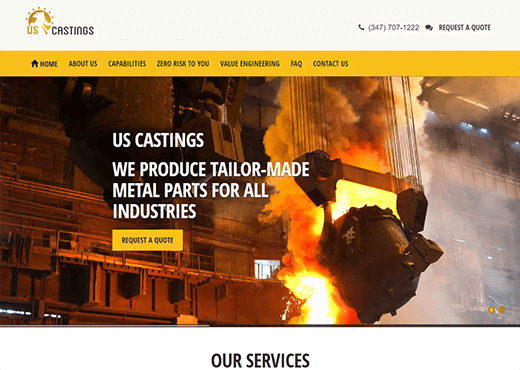 US Castings Website by Lumina